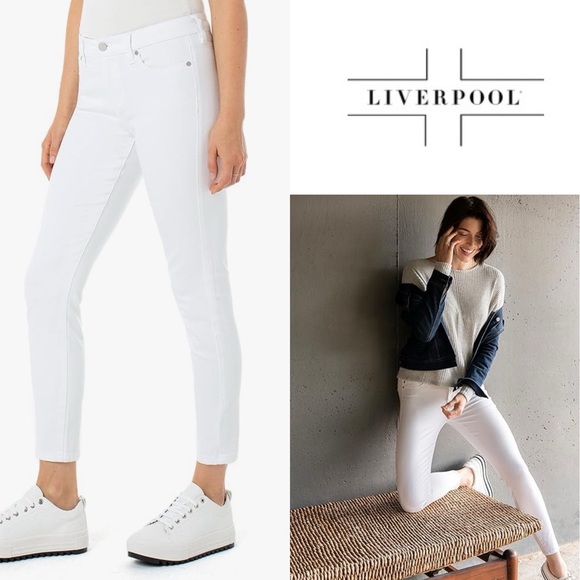 Liverpool Women's Abby Ankle Skinny Size 4/27 Bright White - Picture 2 of 10